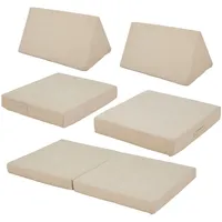 [en.casa] Kindersofa Norhulta 120 x 66 x 46 cm Cord beige