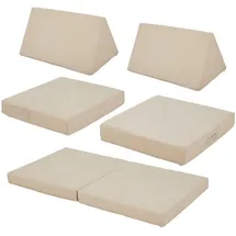 [en.casa] Kindersofa Norhulta 120 x 66 x 46 cm Cord beige