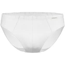 AMMANN Herren Slip - Mini Slip Cotton & More, Ton-in-Ton Streifen, Baumwollmischung Weiß 2XL