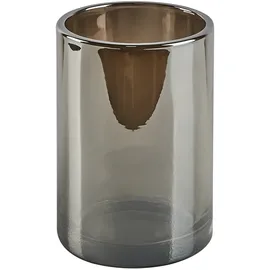 Beliani Zahnputzbecher Glas Grau/Schwarz