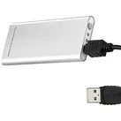infactory Handwärmer USB Taschenwärmer Handwärmer Hosentaschenwärmer mit Akku, Wärmt bis 4 Stunden lang mit gleichbleibenden 40°C silberfarben