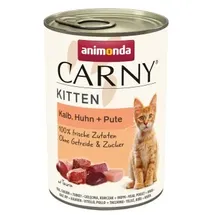 Animonda Carny Kitten 400g Dose Katzennassfutter 12 x 400 Gramm Kalb Huhn und Pute