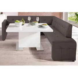 exxpo - sofa fashion Eckbank »Barista«, Frei im Raum stellbar, grau, Sitzbänke, 91685142-0 B/H/T: 157 cm x 82 cm x 245 cm