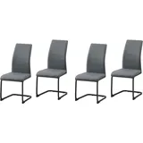 Hti-Living HTI-line Schwingstuhl 4er Set PU grau