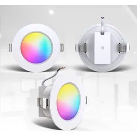 B.K.Licht RGBW-LED Einbauleuchten, 5er-Set, weiß,5xLED 4,8W,