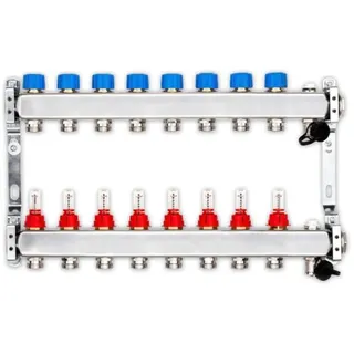 Strasshofer GmbH Heizkreisverteiler PREMIUM für Fußbodenheizung 8 Heizkreise