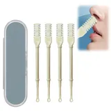 Nasenhaartrimmer, Manueller Rotierender 2 in 1 Nasenhaarreiniger und Trimmer Nasenhaarschneider Nasenhaar Rasierer für Männer und Frauen Tragbarer manueller Nasenrasierer für Frauen Männer (8pcs)