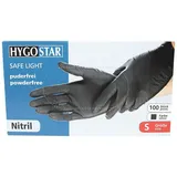 Franz Mensch Hygostar Safe Light Einmalhandschuhe S schwarz, puderfrei