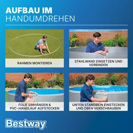 BESTWAY Tanx Stahlwandpool Set Ø 305 x 61 cm inkl. Filterpumpe