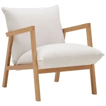 Z2 Carryhome Sessel, Beige, Eiche, massiv, 65x80x85 cm, Stoffauswahl, Wohnzimmer, Sessel, Polstersessel