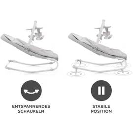 Kinderkraft FELIO 2 Babywippe - 2-in-1 Babyliege - Schaukelfunktion - Vibrationen & Musik - Mit Spielbügel & Zubehör - Waschbarer Bezug - Grau - Grau