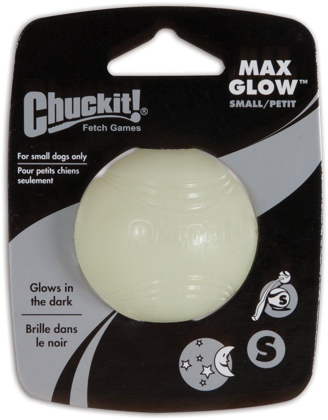 Chuckit! (4 Pack) Max Glow in The Dark Fetch Dog Toy Small