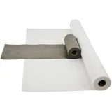 Sensalux Kombi-Set 1 Tischdeckenrolle 1,5m x 25m weiß + Tischläufer 30cm grau