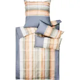 Dyckhoff Bettwäsche Weichfrottier grau-apricot Größe 1x 135x200 cm + 1x 40x80 cm