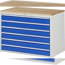 Rau Schubladenschrank Buche-Top und 6 x Schubl.-XXL 6x120mm