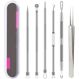 Pickel Popper Tool Kit, 6 Pcs Mitesserentferner Akne Nadel Werkzeuge Set Entf...