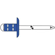 Gesipa Mehrbereichsblindniete 4 mm Stahl 500 Stück