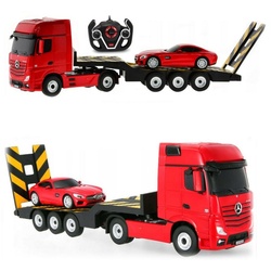 COIL RC-Truck Ferngesteuerte Trucks, Mercedes-Benz Actros mit Anhänger, Frequenz: 2.4GHz, Maßstab 1:24, LED rot