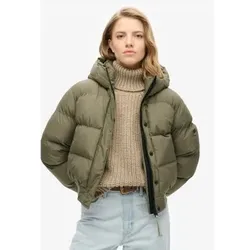 Superdry für Damen. W5011723A Bomberjacke Sport grün (M), Lässig, Recyceltes Polyester, Nachhaltig
