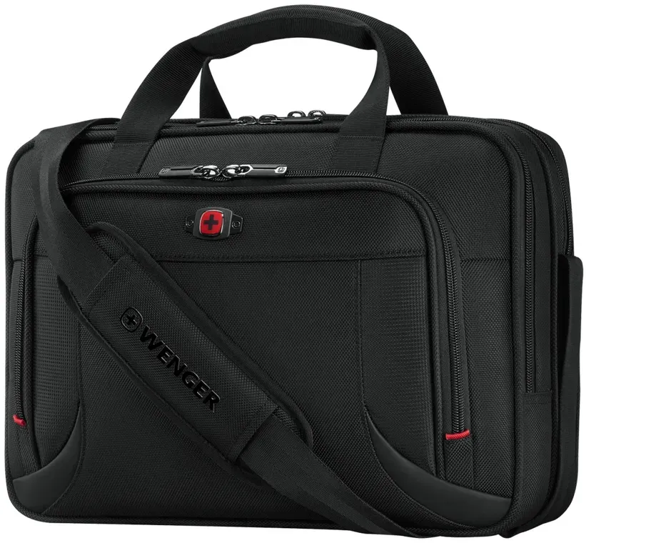 14 Zoll Laptop-Aktentasche, schwarz mit gepolstertem Fach, Tablet-Fach, Organize...