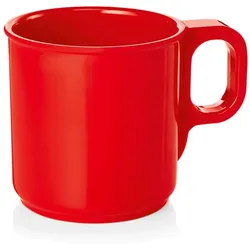24x Becher 250 ml Melamin rot Kaffetasse bruchfest