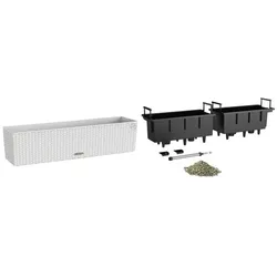 LECHUZA Balkonkasten »BALCONERA«, Kunststoff, weiß, rechteckig - weiss