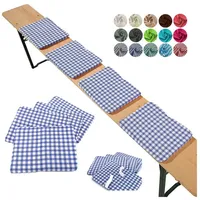 Heimtexland ® Sitzkissen 4er Set Bierbank Polster Auflage Bierzeltgarnitur