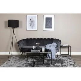 VCM ebuy24 Sofa 3 Personen velour grau.