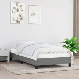 vidaXL Bettgestell 100 x 200 cm Dunkelgrau