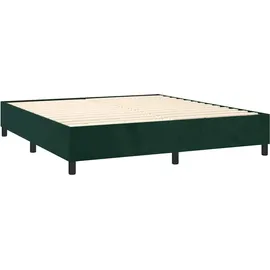 vidaXL Boxspringbett 180 x 200 cm Dunkelgrün