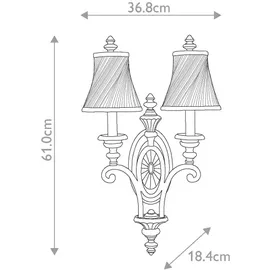 Elstead Lighting Feiss FE-DRAWING-ROOM2 - Wandleuchte DRAWING ROOM 2xE14/60W/230V - Bronze