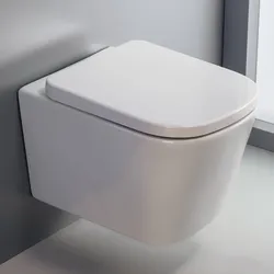 Kronenbach Cube Wand-WC kompakt, spülrandlos, Badkeramik, weiß