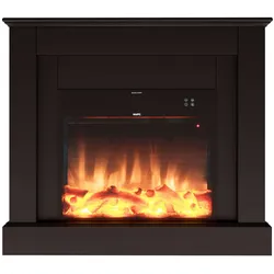 MPC CAMILLO-NERO Elektrokamin, 60cm, schwarzes Holz, 750W/1500W, realistischer LED-Flammeneffekt, automatischer Thermostat, Fernbedienung im Lieferumf