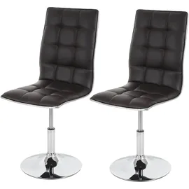 MCW Esszimmerstuhl MCW-C41 Kunstleder braun 2er Set