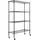 Vevor Lagerregal mit Rädern, 4-stufig verstellbar, 700 lbs Kapazität, robuste Garagenregale, Metall-Organizer, Drahtregal, schwarz, 120 x 45 x 188 cm für Küche, Speisekammer, Keller, Badezimme
