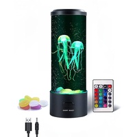 Quallen-Lavalampe, 3D lebensechte Quallen Aquarium Tank Tischlampe mit 16 Farbwechsel-Lichtern, futuristische Dekoration, Stimmungslampe für Raum, Stimmungslicht für Entspannung