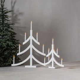 Star Trading Tischlampe, Kerzenleuchter Pagod, 5-flammig, Holz, weiß - Weiß