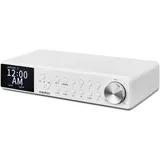 MEDION P66750 Küchen Unterbauradio (DAB+ Küchenradio, PLL UKW Radio, dimmbares TFT Farbdisplay, Koch Timer, Bluetooth, LED Leiste, inkl. Montagem... - Weiß