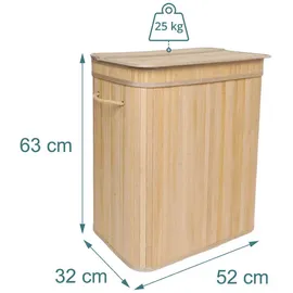 Relaxdays Wäschekorb mit Deckel, 100 l,