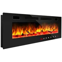 Clanmacy Elektrokamin 750/1500W Elektrokamin Wandkamin Elektroheizung Fernbedienung 50" schwarz
