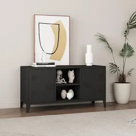 [en.casa] Kotka Lowboard 113 x 40 x 58 cm Schwarz Metall