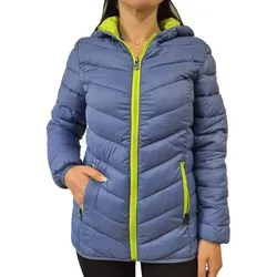 KangaROOS Damen Stepp-Jacke Übergangs-Weste mit Kapuze Frühlings-Jacke 95573058 Blau - 32