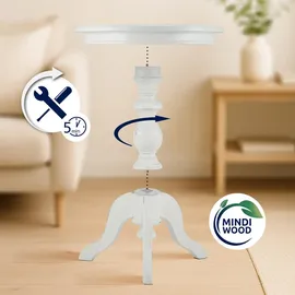 CLP Beistelltisch weiß Weiß, Holz, 50x64x50 cm, Wohnzimmer, Wohnzimmertische, Beistelltische