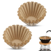 50 Stück Basket Kaffeefilter, Kaffee Filter, Filtertüten Rund, Filterpapier Kaffeefilte, Kaffeefaser-Kaffeefilter Tasse(1-4 Cup)