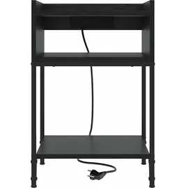 vidaXL Nachttische 2 pcs Schwarze Eiche 40 x 40 x 61 cm Holzwerkstoff