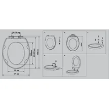 Primaster WC-Sitz mit Absenkautomatik Palme Weiß