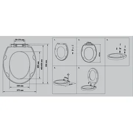 Primaster WC-Sitz mit Absenkautomatik Palme Weiß