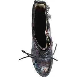 LAURA VITA Damen Stiefel florales Muster Spitze und Metallic Glanz Alcbaneo 351, Größe:40 EU, Farbe:Violett - Violett - 40
