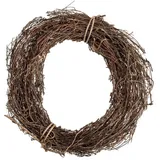 NaDeco Clematis-Kranz in Natur, Durchmesser ca. 20cm | Naturkranz | Mühlenbeckia-Ring | Deko-Kranz | Naturkranz | Rebenkranz | Weidenkranz | Türkranz | Waldrebe | Osternest | Osterdeko | Naturdeko