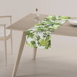 Dekoria Tischläufer, Grün, Weiß, Textil, 40x130 cm, Oeko-Tex®, Wohntextilien, Tischwäsche, Tischläufer